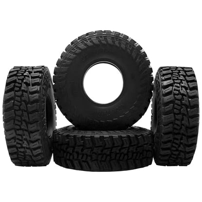 ShareGoo 4Pcs RC 1.9 Crawler Tires 1.9inch Rubber Tire 120x44mm w/Foam Inserts Compatible with Axial SCX10 II III Traxxas TRX4 Redcat Gen8 Gen7 1/10 RC Crawler Car (Style 1) - style: Style 1