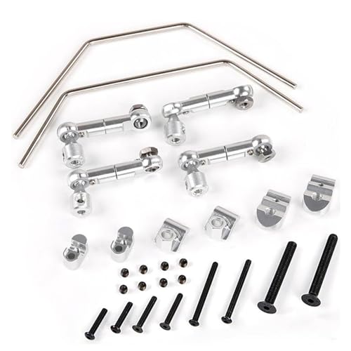 CNC Metal Balance Sway Bar Kit (Silver) | for 1/5 HPI ROFUN ROVAN King Motor Baja 5b 5t 5sc Rc Car Parts - color: Silver