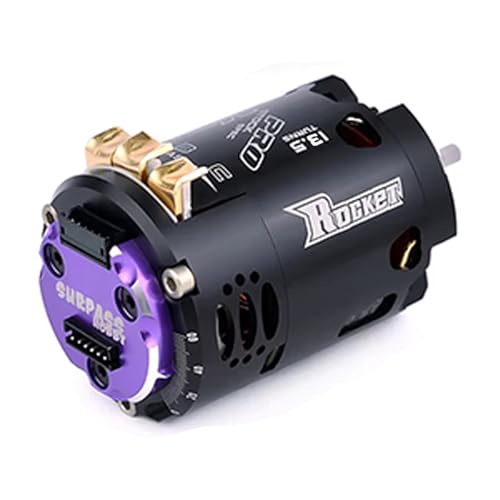 Surpass Hobby Rocket V3 540 13.5T Sensored Brushless Motor, 3200KV Competition RC Motor for 1/10 Drift Car, Touring Car and Racing Vehicles, Dual Sensor Ports, Adjustable Timing