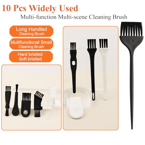10pcs Mini Cleaning Brush Kit, Nylon Brushes, Razor Shaver Brush | Keyboard Cleaning Brushes, Small Portable Brushes for Electronics,Shaver,Computer,Keyboard,Laptop,Toaster,Car Small Space