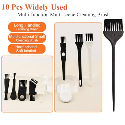 10pcs Mini Cleaning Brush Kit, Nylon Brushes, Razor Shaver Brush | Keyboard Cleaning Brushes, Small Portable Brushes for Electronics,Shaver,Computer,Keyboard,Laptop,Toaster,Car Small Space