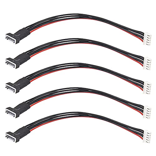 5Pcs ShareGoo 20CM JST-XH Balance Plug Charging Extension Wire Cable 22AWG for RC Car FPV Boat LiPo Battery Balance Charging (5Pin for 4S) - style: 5Pin for 4S