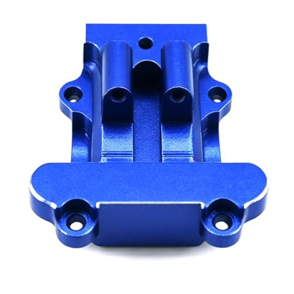 Aluminum Upgrade Parts Set for ARRMA 1/16 Mini Kraton 3S, Front/Rear Upper/Lower Arm, Gearbox Cover, Wing, Steering Link (Blue Rear Gearbox Cover) - color: Blue Rear Gearbox Cover