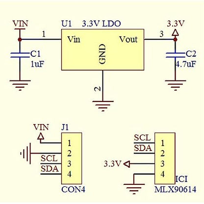 Non-Contact Infrared Temperature Sensor 10-Bit PWM Output Module
