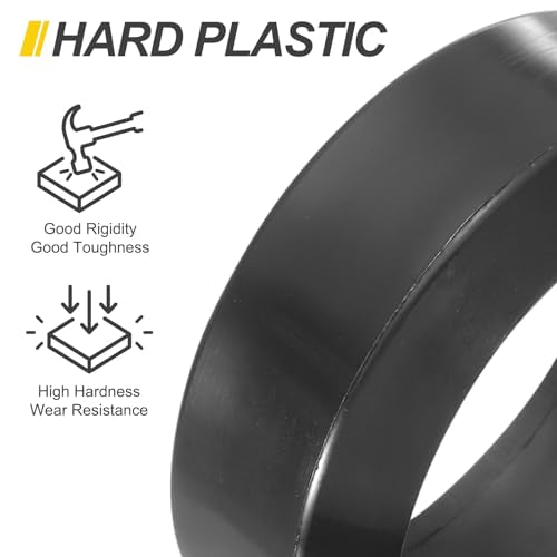 MECCANIXITY 2Pcs 1/10 RC On-Road Car Tyres, RC Drift Tires Hard Plastic Tyre Replacement for Remote Controlled Drifting Vehicle, Black