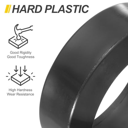 MECCANIXITY 2Pcs 1/10 RC On-Road Car Tyres, RC Drift Tires Hard Plastic Tyre Replacement for Remote Controlled Drifting Vehicle, Black