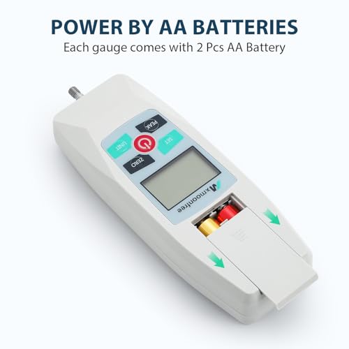 500N Digital Force Gauge Push Pull Meter Portable KF-500N | Multi Units N LB Kg Oz Storage Case Auto Backlit LCD Auto Power Off for Compression Tensile Destructive Test