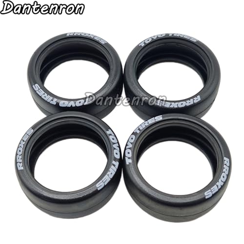 1/10 Drift Smooth Tread Tires OD 65mm RC Hard Rubber Drift Racing Wheels Tyres For 1:10 1/12 Rally Street On Road Touring Car Tamiya TT01 TT02 XV01 TA06 A959 PTG2 HPI KYOSHO HSP Traxxas 4PCS