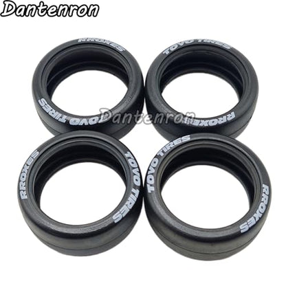 1/10 Drift Smooth Tread Tires OD 65mm RC Hard Rubber Drift Racing Wheels Tyres For 1:10 1/12 Rally Street On Road Touring Car Tamiya TT01 TT02 XV01 TA06 A959 PTG2 HPI KYOSHO HSP Traxxas 4PCS