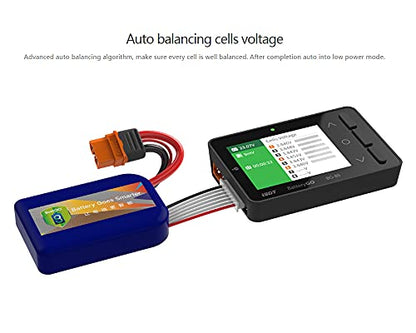 ISDT BG-8S BattGo Battery Meter, LCD Display Digital Battery Capacity Checker Balancer Tester for NiMH,LiPo,Life,Li-ion,Nicd