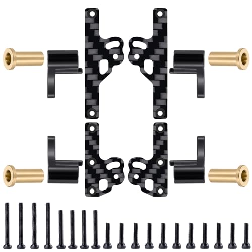 Carbon Fiber Shock Flex Blades CNC Aluminum Damper Holder Absorber Mount for 1/24 RC Crawler Car Axial SCX24 Gladiator Bronco C10 JLU Deadbolt Upgrades Parts