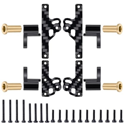 Carbon Fiber Shock Flex Blades CNC Aluminum Damper Holder Absorber Mount for 1/24 RC Crawler Car Axial SCX24 Gladiator Bronco C10 JLU Deadbolt Upgrades Parts