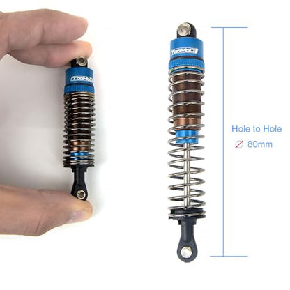 Oil Shock Absorbers Upgrade Compatible with 1/10 RC Cars | Fits Axial / D90 / Scx10 / Tamiya / Trx4 - Oil Damper Upgrade - Blue - color: Blue