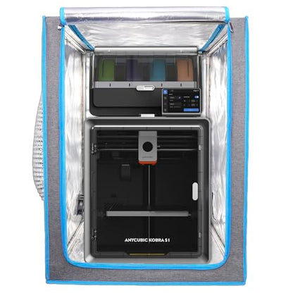 Resin 3D Printer Enclosure with Ventilation Kit Speed Control Vent Tent | Dustproof Cover Compatible with ELEGOO Saturn 4 Ultra Mars 5 Ultra, Ender 3 V3 SE/KE/Ender3 Pro/Ender 3 V2/S1/Neo 3D Printer