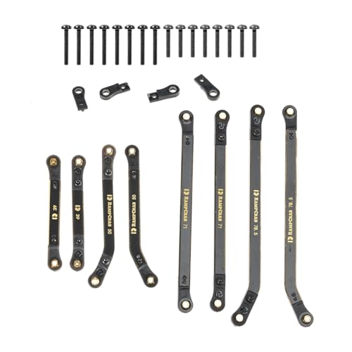 High Clearance 4 Links Set for SCX24 Gladiator & Dodge Power Wagon, Brass Links Set, Upgrade Parts for SCX24, Axial 1/24 RC Crawler Car Upgrade Accessories, 8Pcs, Black - size: For Gladiator