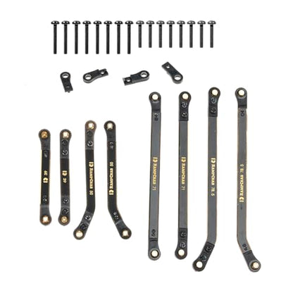 High Clearance 4 Links Set for SCX24 Gladiator & Dodge Power Wagon, Brass Links Set, Upgrade Parts for SCX24, Axial 1/24 RC Crawler Car Upgrade Accessories, 8Pcs, Black - size: For Gladiator