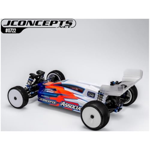 J Concepts 0722 Dragonator 1/10 Scale 4WD Buggy Clear Body Shell w/Carpet Turf Dirt Wing for Associated B84 Off-Road Racing