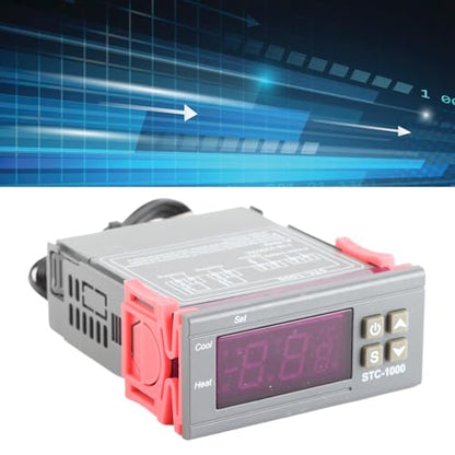 Digital Temperature Controller, STC 1000 Cooling and Heating Thermostat with Sensor, for Temperature Measurement and Control (AC110~220V) - style: AC110~220V