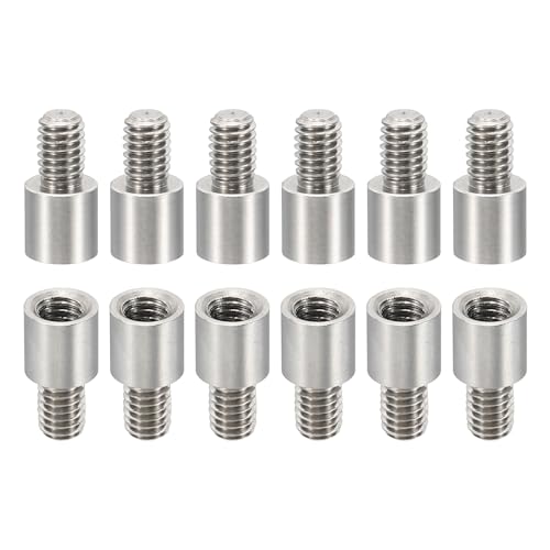 PATIKIL 12pcs M4 Standoffs, M4 6+6mm Spacer Standoffs Steel Threaded Standoffs Screws Kit 4mm ID 6mm OD Metric Male Female Thread Adapters for Circuit Board PCB RC Drones Motherboard - size: 6+6mm L