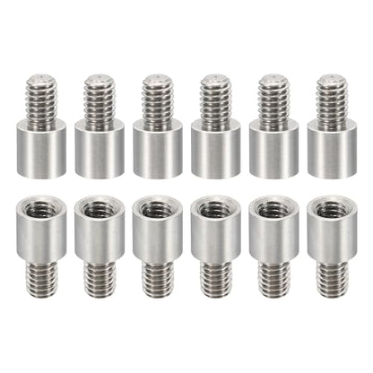 PATIKIL 12pcs M4 Standoffs, M4 6+6mm Spacer Standoffs Steel Threaded Standoffs Screws Kit 4mm ID 6mm OD Metric Male Female Thread Adapters for Circuit Board PCB RC Drones Motherboard - size: 6+6mm L