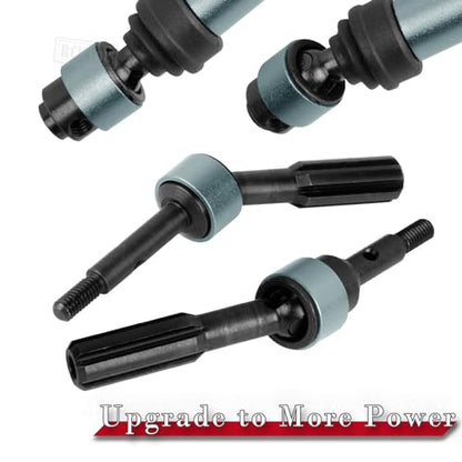 RC Drive Shaft CVD Axles Upgrades Part for 1/10 Slash VXL 4X4,Rustler VXL 4X4,Stampede VXL 4X4,#45 Steel Front Rear Driveshaft with Hex,Titanium - color: Titanium - Upgrades