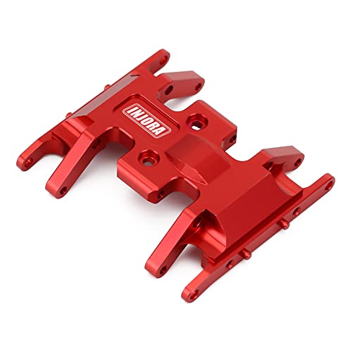 INJORA RC Skid Plate for Axial SCX24 Bronco Gladiator Deadbolt C10 Upgrades Parts 1/24 RC Crawler（Red） - color: Red