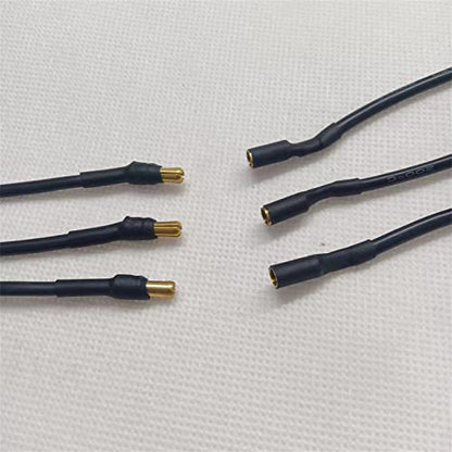 skrnrhrery Banana Gold Bullet Connector Extension Cable, 3.5mm Banana Plug Male Female Cable for RC Brushless Motor ESC Extension Cable RC Auto Boat Parts (16AWG Wire 10CM 3 Pieces) - size: 16AWG wire 10CM 3 pieces