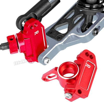 Aluminum Steering Blocks,C-Hubs Caster Block,Rear Stub Axle Carriers w/Bearings Upgrades Part for 1/10 Slash 2WD (VXL)/Rustler 2WD (VXL)/Stampede 2WD (VXL)/Bandit 2WD (VXL),Red - color: Red - (Steering Blocks)