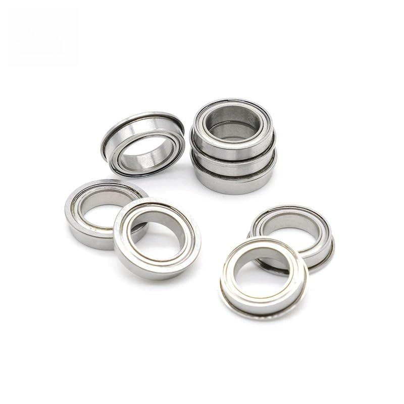 F6700ZZ Flange Bearing 10x15x4 mm (10 PCS) Double Shielded Deep Groove Flanged F6700 Z ZZ Ball Bearings F6700Z - size: F6700ZZ 10x15x4 mm