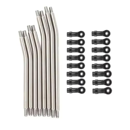RC car Components Compatible with Axial for SCX10 II 90046 1/10 RC Car Parts 10PCS 313mm Stainless Steel Link Rod Set Linkage Steering Nylon Ball End