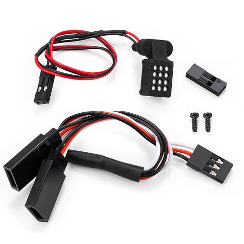 MORLORDY RC Light Kits Front and Rear Lights Set for 1/14 MJX 14303 4WD RTR High Speed RC Drift Rally Car Upgrade Parts (Front & Rear) - color: Front & Rear