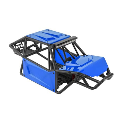 INJORA Nylon Rock Buggy Roll Cage Body Shell Chassis Kit for SCX10 II 90046 UTB10 1/10 RC Crawler Upgrade Parts (Blue) - color: Blue
