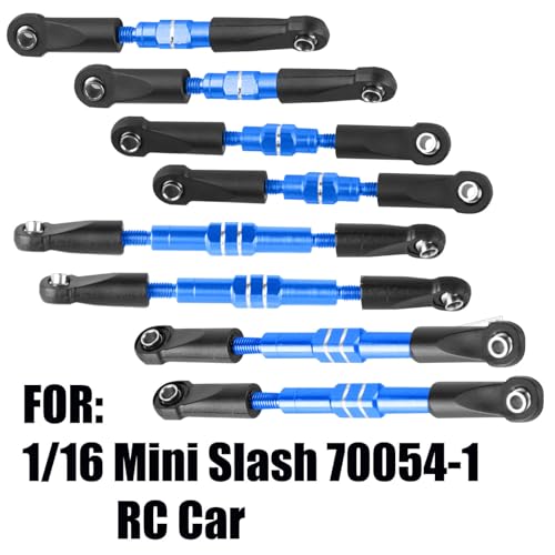 RC Adjustable Turnbuckles Links Upgrades Part for 1/16 Mini Slash 70054-1 RC Car.Front & Rear Aluminium Adjustable Turnbuckles Camber Toe Link Hops Up.Navy Blue - color: Navy Blue(for 1/16)