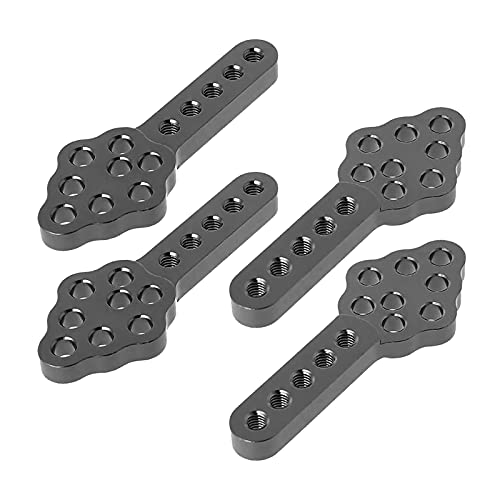 4Pcs Metal CNC RC Car Shock Absorber Mount Adjust Height Angle Stand for Axial SCX10 90046 D90 D110 SCX10III RC Crawler (Grey) | Adjust Height Angle Stand, For Axial SCX10 90046 D90 D110 SCX10III RC Crawler Parts - color: Gray