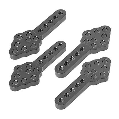 4Pcs Metal CNC RC Car Shock Absorber Mount Adjust Height Angle Stand for Axial SCX10 90046 D90 D110 SCX10III RC Crawler (Grey) | Adjust Height Angle Stand, For Axial SCX10 90046 D90 D110 SCX10III RC Crawler Parts - color: Gray