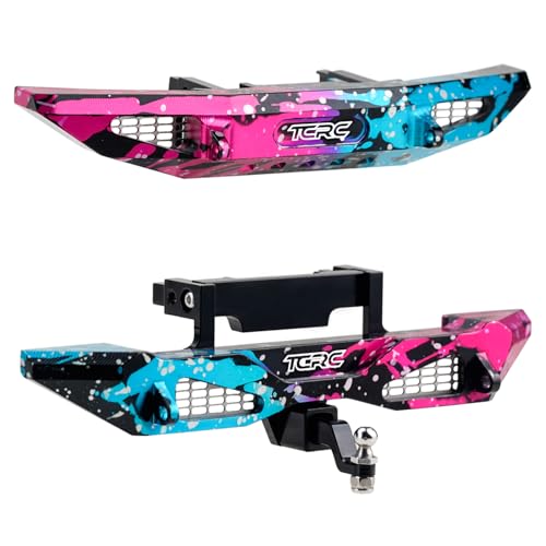 Splash Anodizing Aluminum Front and Rear Bumpers Set for TRX4M Bronco 1/18 RC Crawler Car Upgrade Parts - color: Colorful Splash
