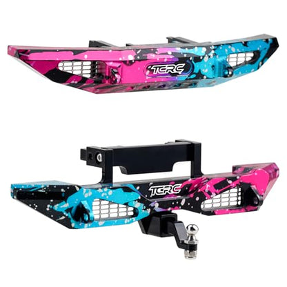 Splash Anodizing Aluminum Front and Rear Bumpers Set for TRX4M Bronco 1/18 RC Crawler Car Upgrade Parts - color: Colorful Splash