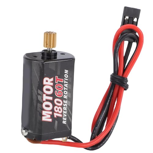 Changor 30A Mini Brush ESC Powerful Brushed Electronic Speed Controller with Brake for 1/16 1/18 /24 RC Cars Boats Compact Design (60T) - size: 60T