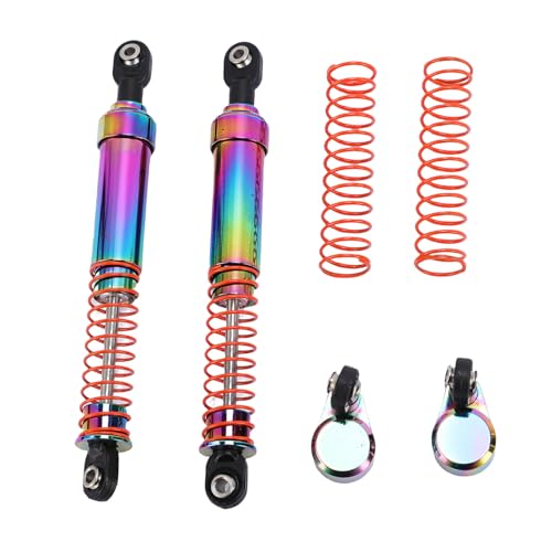 Fabater 105mm RC Shock Damper, Oil Pressure Damping Aluminum Alloy RC Oil Damper, Colorful with Offset Cap for 1/10 1/12 /14/16 Scale Buggy Truggy On Road Off Road
