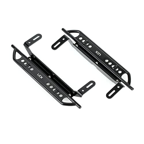 LCX 1/10th RC Crawler Car Aluminum Alloy Rail Steel Side Step Running Board Rock Slider for TRX4 TRX-4, Upgrades Parts Accessories