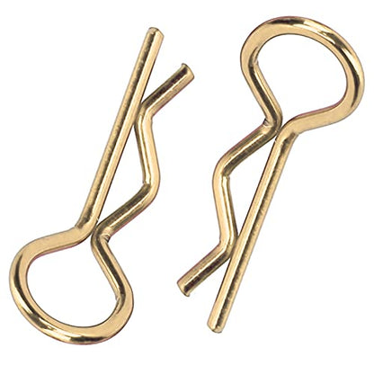 Qiilu Durable RC Body Clips for 1/5 1/6 /8 /10 RC Car - 10Pcs Metal Shell Clip Pins, Teardropshaped Pull Tabs (Gold) - color: Gold