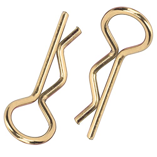 Qiilu Durable RC Body Clips for 1/5 1/6 /8 /10 RC Car - 10Pcs Metal Shell Clip Pins, Teardropshaped Pull Tabs (Gold) - color: Gold