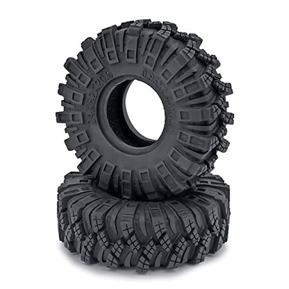 MOHERO 4PCS 1.0" Mud Grappler Rubber Tyre 1.0 Wheel Tires 62 * 22MM for Axial SCX24 90081 AXI00001 002 004 005 006 RC Crawler Car (C Style) - color: A-c Style