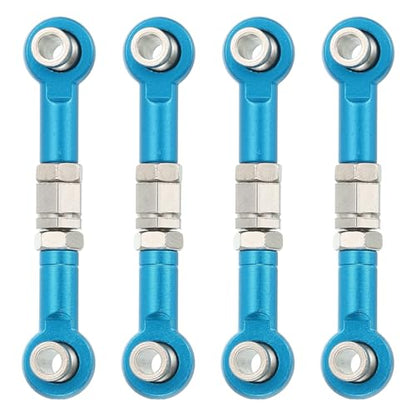 MECCANIXITY 4 Pcs Steering Servo Turnbuckle Rod RC Aluminum Alloy Linkages for HSP 1/10 94123 On-Road RC Car (Blue, 38mm) - color: Blue, size: 38mm