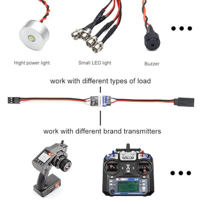 RC Remote Controlled AUX on/Off Electronic Switch Relay for Car Truck Boat LED Light Drone (4A) - style: 4A