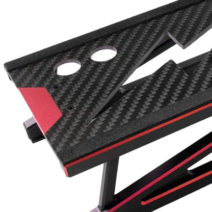 Aluminum Stand, Aluminum Repair Station, Car Model 1/8 1/10 Scale, Repair Work, for Trucks, Cars, Red - color: Red