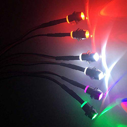 ShareGoo 6Leds LED Light Headlights Taillight Kit Accessories Compatible with RC Car Truck Tank Crawler Traxxas HSP Tamiya Redcat RC4WD Axial SCX10(2 White,2 Red,2 Flashing Colorful LEDs)