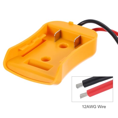 HARFINGTON Battery Adapter Converter for DIY Rc Car Truck Toys' 20V Battery, Battery Conversion Kit with 12AWG Wire, Wire Harness Connector, Yellow - color: Yellow