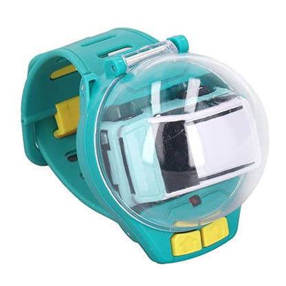 SIXRUN Mini Remote Control Car Watch Toy, USB Rechargeable, 30m Range, Silicone Strap, Green, for Boys and Girls Ages 3+ - color: Green