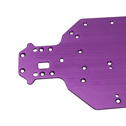 Aluminum Alloy Chassis Plate 03001 Upgrade Parts Compatible with Redcat Racing Lightning EP Drift Lightning STK HSP 94123 94103 1/10 RC Car (Purple) - color: Purple